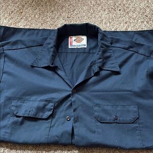 Dickies Dark Blue Button-Up Shirt